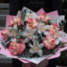 Ассорти букет из роз и орхидей  #A2005