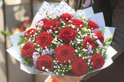 Букет из красных роз 15 шт #R2017